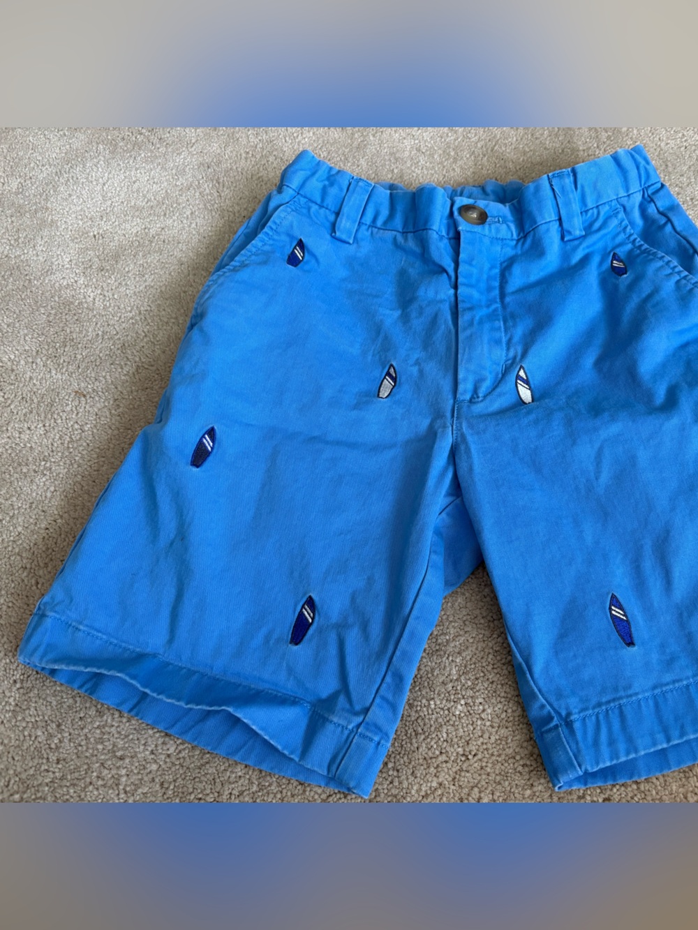 Boys Vineyard Vines Bright Blue Embroidered Boys' Shorts, Size 8